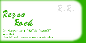 rezso rock business card